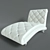 Elegant Outdoor Chaise Lounge 3D model small image 1