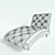 Elegant Outdoor Chaise Lounge 3D model small image 3
