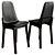 Elegant Italian Leather Chair 3D model small image 1