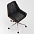 Adjustable Wood Office Chair 3D model small image 2