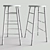 Gordon Whitewash Stools: Elevated Seating 3D model small image 3