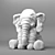 IKEA Plush Elephant Yettstor 3D model small image 3