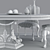 Roberto Giovannini Dining Set 3D model small image 3