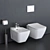 Strada II Wall-Hung WC & Bidet 3D model small image 1