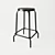 Black Bar Stool RASKOG 3D model small image 1