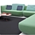 Uptown Sofa Set by Paola Lenti: Luxury Design with Side Tables and Carpet 3D model small image 2