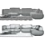 Uptown Sofa Set by Paola Lenti: Luxury Design with Side Tables and Carpet 3D model small image 3