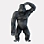 Mighty Gorilla Figurine 2 3D model small image 1