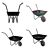 Heavy-Duty Wheelbarrow: 10-Part Model 3D model small image 3