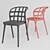 Ribbon Side Chair: Modern Elegance in Polypropylene Plastic 3D model small image 1