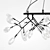 Elegant Black Crystal Chandelier 3D model small image 2
