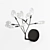 Elegant Black Crystal Sconce 3D model small image 1