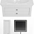 Stylish LA BELLE Set: Bidet, Toilet, Cabinet - Villeroy and Boch 3D model small image 2