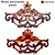 Hand Carved Wood Decor Panels 3D model small image 1