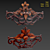 Hand Carved Wood Decor Panels 3D model small image 3