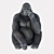 Gorilla Figurine: Detailed 3D Model 3D model small image 1