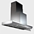 Sleek Virgola Hood: Tempered Glass, LED Lighting 3D model small image 1