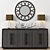 Luxurious Lexington Buffet & Elegant Esprit Round Mirror 3D model small image 1