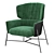 Caristo High Back Armchair: Modern Elegance at Its Best! 3D model small image 1