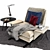 Modern Minotti Spencer Lounge Chair 3D model small image 1