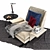 Modern Minotti Spencer Lounge Chair 3D model small image 2