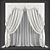 Classic Style Curtains 3D model small image 1