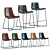 West Elm Slope Leather Chairs: High-Detailed 3D Models 3D model small image 1