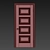 Status Interroom Door: 1980x800 Size 3D model small image 3