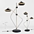 Elegant Adjustable Shear Floor Lamp 3D model small image 1