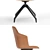 Luxurious Leather Task Chair 3D model small image 2