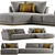 Modern Ulivisalotti Dorian Sofa 3D model small image 1