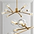 Golden Glow: Rita Chandelier 3D model small image 1
