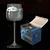 Bohemian Glass Set: Hand-Painted Elegance 3D model small image 1