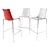 Zebra Bicolore Steel Stool 3D model small image 1