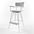 Modern Adjustable Swivel Bar Stool 3D model small image 2