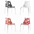 Wave: Modern Stackable Steel Chair 3D model small image 1