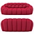 Contemporary Bubble Sofa: Roche Bobois 3D model small image 2