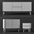 La Forma Meety Bedroom Set 3D model small image 2
