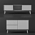 Modern TV Stand & Sideboard Set by La Forma 3D model small image 2