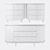 Dorya Karina Nightstand - Chrome Blue Gloss 3D model small image 2