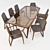 Ceccotti Collezioni: Obi Dining Table & Otto Armchair 3D model small image 1