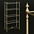 Elegant Matthew Williams Gold Iron Shelf 3D model small image 1