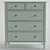 Elegant 5-Drawer Chest 3D model small image 1