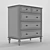 Elegant 5-Drawer Chest 3D model small image 3