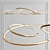 Elegant Circle Pendant Light 3D model small image 1