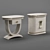 Contemporary Art Bedside Tables - Oliver Collection 3D model small image 1