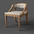 Vintage Swedish Demi Lune Chair 3D model small image 1