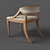 Vintage Swedish Demi Lune Chair 3D model small image 2