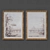 Golden Framed Watercolor Paintings Set 3D model small image 1