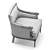 Elegant Carved Baker Chair 3D model small image 3